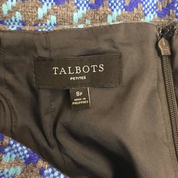 Talbots Wool Blend Houndstooth Pencil Skirt.  Size 8P. - Picture 5 of 6